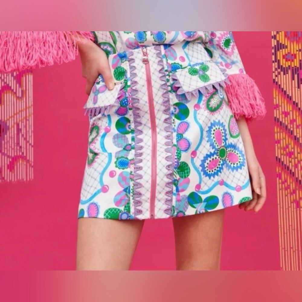 CeliaB Sunny Skirt - Pink, Blue, Green Floral size M
